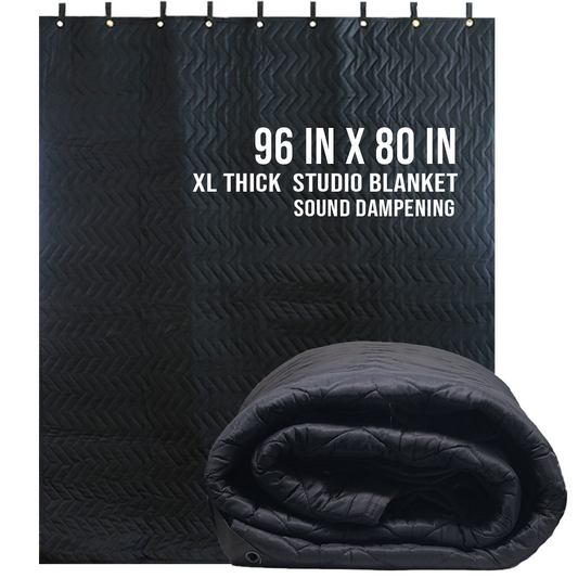 Boxer Tools XL Pro Studio Sound Dampening Blanket 96" x 80" - Thick Material - Metal Grommets - Light Blocker, Acoustic Treatment Blanket, Insulated, Sound Reducing