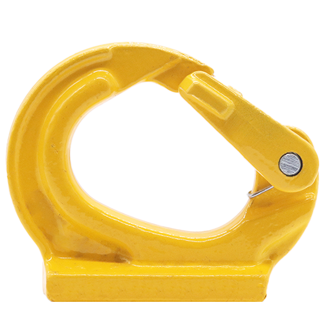 Heavy-Duty 2-Ton Weld-On Anchor Hooks with Safety Latch - G80 Construction