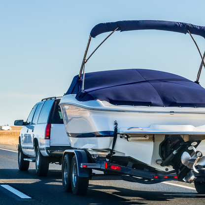 Marine-Grade Tie-Down Kit: 4 Ropes & 2 Transom Straps for Superior Boat Protection