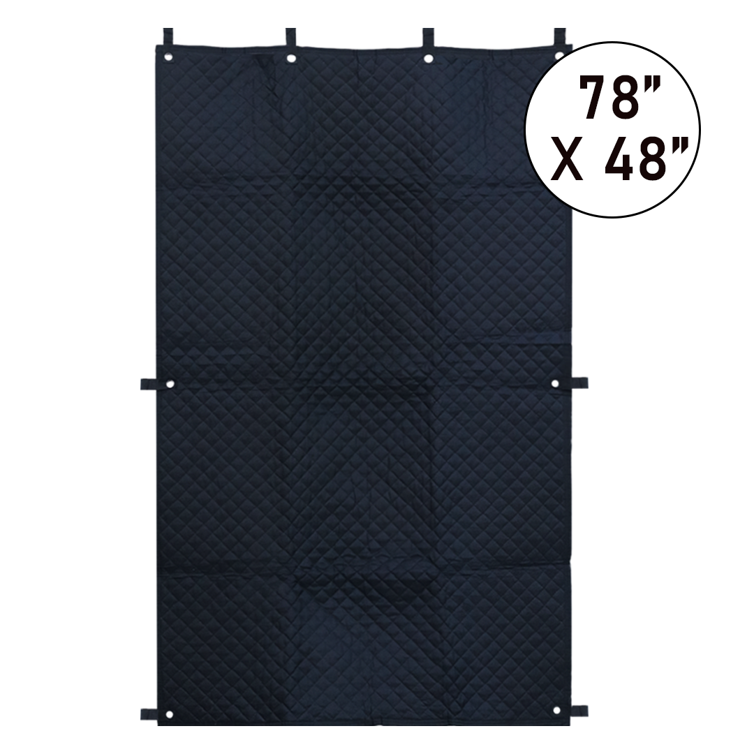 Boxer 78" x 48" Multi-Mount Woven Acoustic Absorption Blanket with All-Around Grommeted Loops