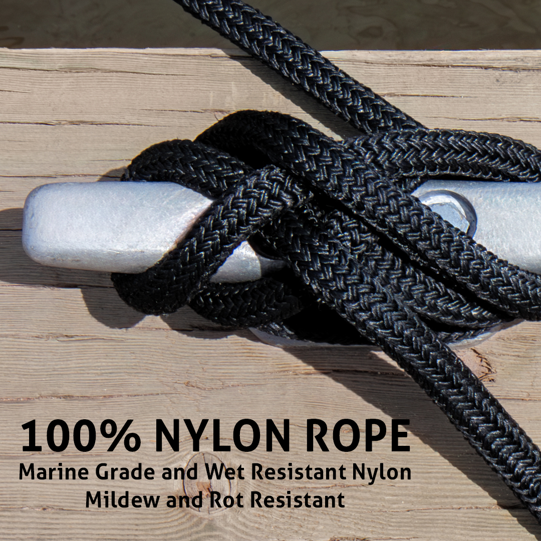 Marine-Grade Tie-Down Kit: 4 Ropes & 2 Transom Straps for Superior Boat Protection