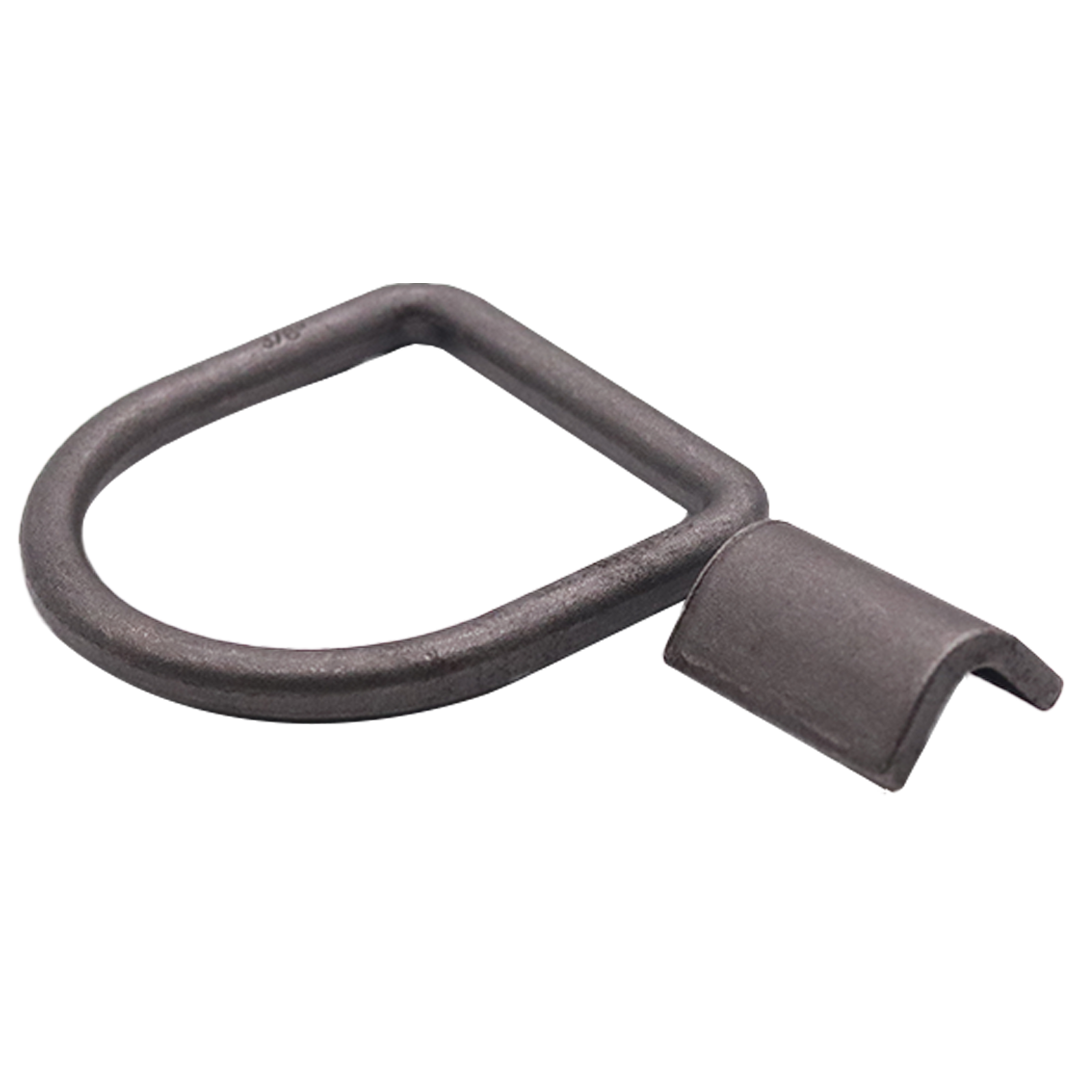 Heavy Duty 3/8" Weld-On Forged Lashing D-Ring with Mounting Bracket