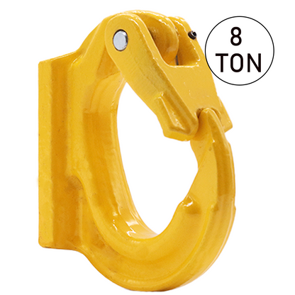 Heavy-Duty 8-Ton Weld-On Anchor Hooks with Safety Latch - G80 Construction