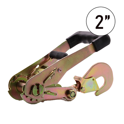 2" Heavy-Duty Pro Ratchet Buckle with Snap Hook – 10,000 lbs Strength, Double Locking Security, Ergonomic Design