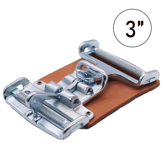 3" Center Latch: Roller, Link & Leather Pad for Secure Hold