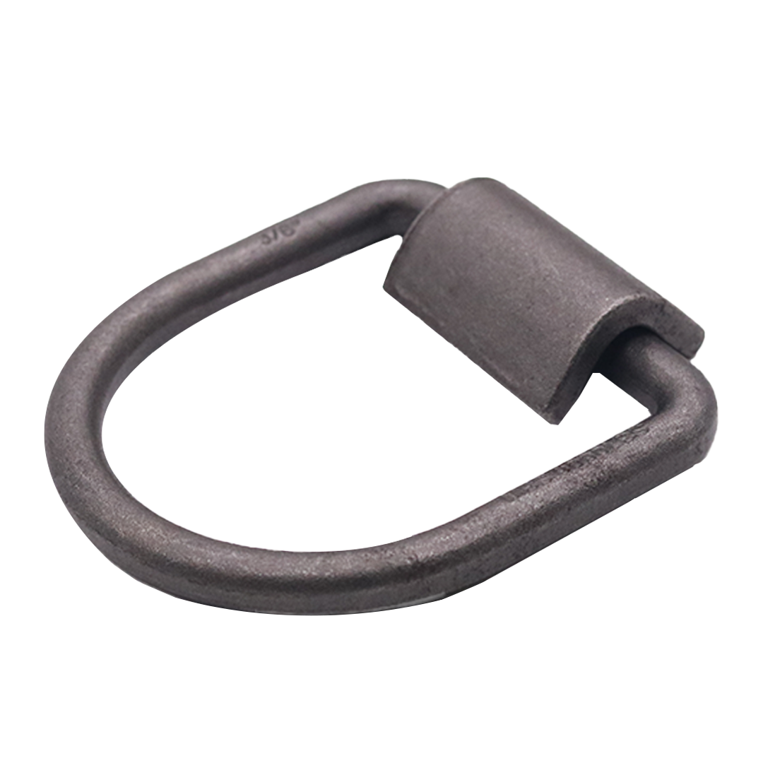 Heavy Duty 3/8" Weld-On Forged Lashing D-Ring with Mounting Bracket